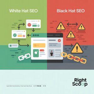 Comparison between white hat and black hat SEO techniques